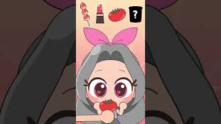 Yum! ❤️ Red Food Mukbang by Red 🍓🍅 #Mukbang #RainbowBubbleGem #Shorts
