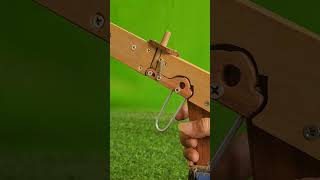 Simple mechanisms  trigger wooden slingshot #woodscraft #woodworkingtools #wooddesigner #tools