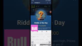 Riddle of the day code today x Empire 7&8 September go check #xyzcrypto #mining #numberpuzzles #view