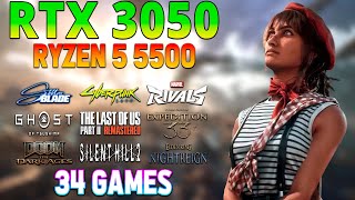RTX 3050 + Ryzen 5 5500 : 34 Game Test (Mid 2025) – RTX 3050 Gaming at 1080p
