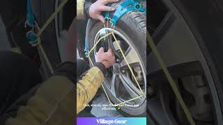 These Snow Tire Chains are a Winter LIFESAVER! 🚙💨 Easy On, Easy Grip! #winterhacks #car #snow