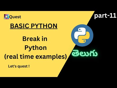 break statement  in Python Telugu