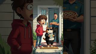 “He’s Just a Cat… Right? 🐾🍕” #funnycat #animatedshorts #cartooncat   #cat #ai