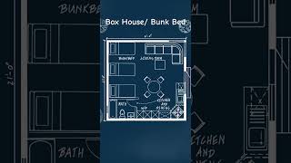 Box House Floor Plan #blueprint #floorplan #tinyhome #designer #airbnb #tinyhouse #art