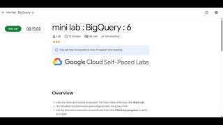 mini lab : BigQuery : 6 | Lab solution #arcade2025