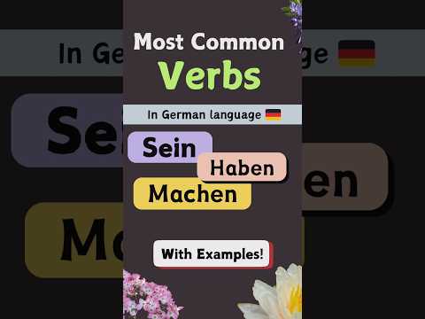 Most common verbs in German 🇩🇪 #learngerman #germanlearning #germanculture #germanvocabulary #shorts
