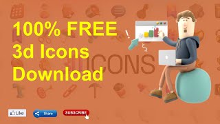 100% FREE 3d Icons Download  | RJ Tech Vids