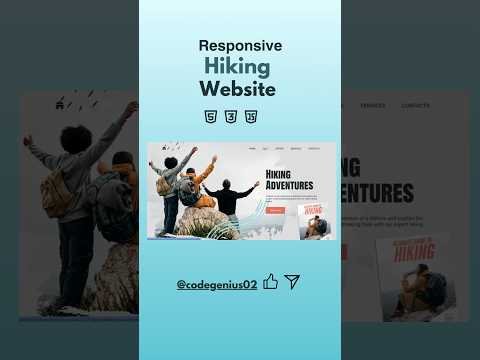 How to learn to code | Hiking Club Website HTML CSS JS | #shorts