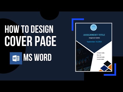 How to Create Cover Page in Ms Word | Ms Word Cover Page Design Tutorial