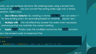 Dynamically Changing the Order of dplyr::ntile Using ifelse in R