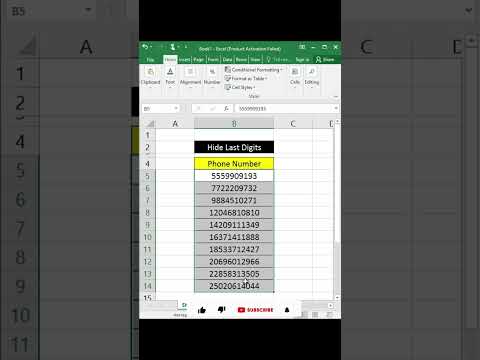 Custom Formatting Trick to Hide Number in Excel - Tricks & Tips #shorts #ytshorts #trending #viral