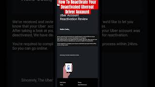 How to Reactivate Ubereat Account #uber #ubereats #uberdriver #reactivate #deactivate #uber #gigwork