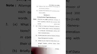 b.com 1st semester introduction to computer application question paper🗞️#bcomsem1#bcom#shorts #viral