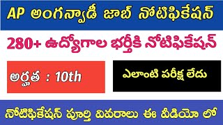 AP Anganwadi Jobs Notification 2021||AP Jobs||TechZao