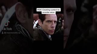 Creating content to provide value vs Memes #zoolander #meme #Mentorme