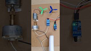 Sensor switch fan and generator | #dcmotor #tech #youtubeshorts #dcmotorproject