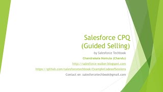 CPQ ( Guided Selling) (Part-6)