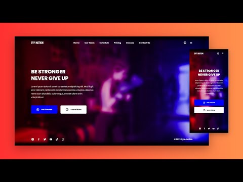 Responsive Website Using React | Gym Website