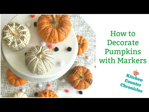 Have Fun Decorating Pumpkins with Markers