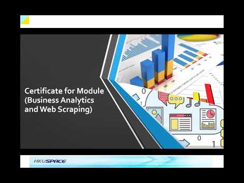 Certificate for Module (Business Analytics and Web Scraping) 證書(單元 : 商業分析及網站擷取)