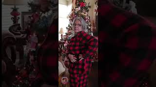 Women's Pajama Sets Plus Size Buffalo Plaid Warm Long Sleeve 2 Piece Sleepwear Button Pjs Lounge Set