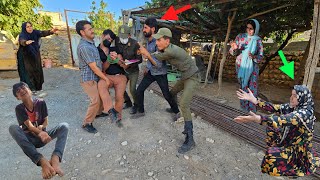 "Arresting the criminals: Bahman's sacrifice to save Farideh's children from the clutches of danger.