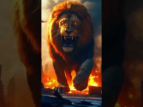 A Giant Lion Just Attacked the City… and It's Not Alone! 😱🦁🏙️ #shorts