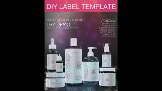 Printable Combo Cosmetic Jar Label Design Templates | DIY Product Label Templates | Labels DIY