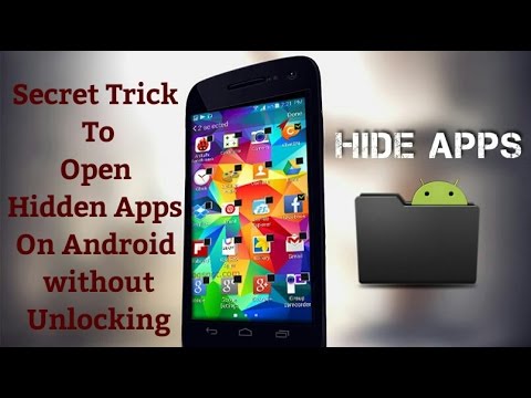 #1 Secret tricks | How To Open Hidden Application On Android without unlocking |Inventible Tech
