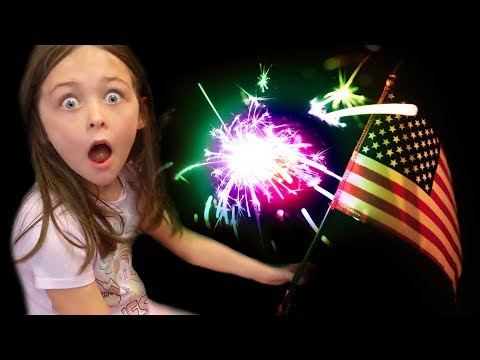 Playing with Fireworks for Kids Family Fun Kid 4th of July Party Kinder Playtime