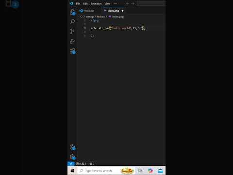 str_pad() function in php #viralshorts #shorts #php #coding