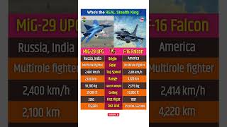 Mig 29 UPG vs F 16 Falcon Fighter Jet Comparison #mg29 #f16 #f16fighterjet #fighterjets #shorts