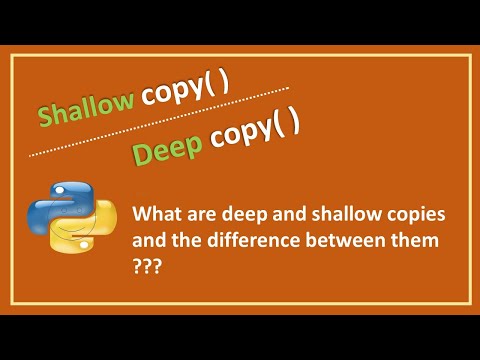 what is shallow copy and deep copy | copy() function python