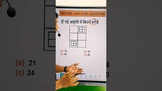 What is the number of squares in the given figure || Reasoning Important Questions #sscgd #reasoning