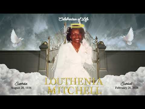 Designed In Canva | Funeral Program for My Grandma Louthenia Mitchell