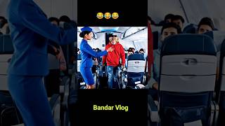 Bandar ko airhostess rok diya hai😱 Bandar vlogger #Bablu #Aivlog #monkeyvlog #ViralAivlog #shorts
