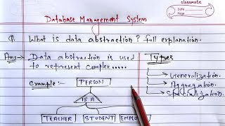 DBMS - Generalization, Specialization & Aggregation | Data Abstraction