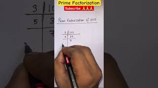 Prime Factorization of 105 #maths #math #factorize #primefactorisation