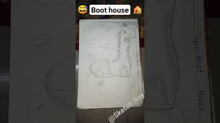 😅Boot house🏠drawing😲.#viralshorts #trendingshorts #boothouse.
