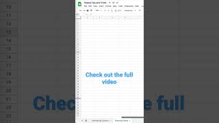 Google Sheets - Freeze rows / columns #shorts