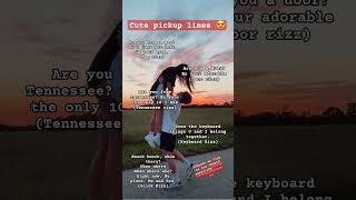 Cute pick-up lines #rizz #trend #foryou #like
