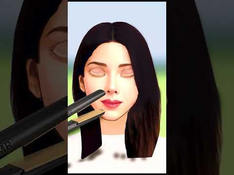 ASMR Hair Straightening at Hair Salon #hairstraightening #asmranimation #asmrhairsalon