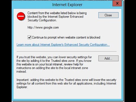 Server 2019 2016 - Disable Internet Explorer Enhanced Security