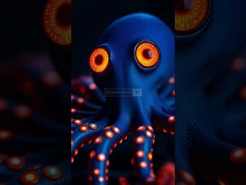 Close Up Mesmerizing Vibrant Blue Octopus