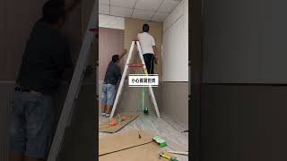 【愛家空間建材站】配套鋁合金工字線安裝示範 #wallpanel #wpcpane l#牆板#裝飾牆板 #安裝實例 #牆板安裝講解 #快裝牆板 #真人講解#竹木纖維板#牆板家庭實景 #竹木纖維板