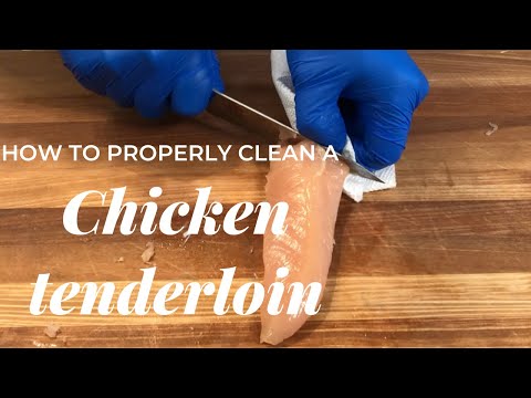 How to properly take out the tendon of a chicken tenderloin