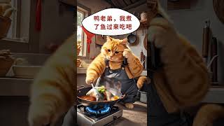 橘猫又对一个朋友下手了 #剧情 #funny #沙雕剧情 #animals #cat