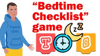 "Bedtime Checklist" game in Scratch Turbowarp