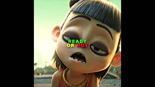 Ready or not - Neza playing with Humans 😈 | luna bala ( slowed) #trending #kungfu #nezha
