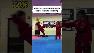 Why you shouldn’t release the force while kicking! #taekwondo #sports #nj #martialart #태권도